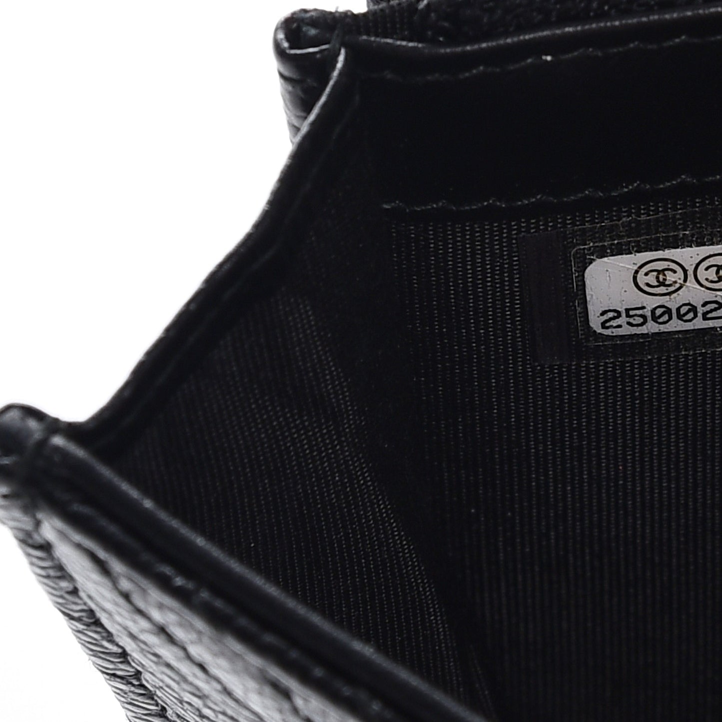 Caviar Chevron Quilted Small Boy Flap Wallet Black