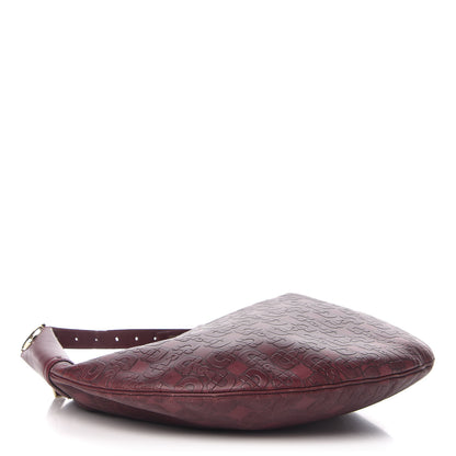 Gucci Calfskin Horsebit Embossed Glam Hobo Burgundy 4 of 11