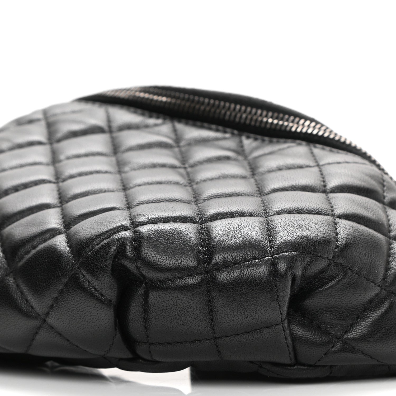 Chanel Lambskin Quilted Banane Waist Bag Fanny Pack Black 10 of 10