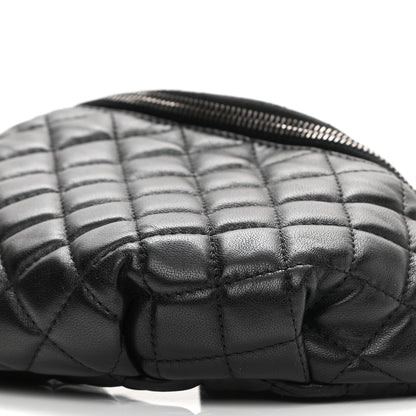 Chanel Lambskin Quilted Banane Waist Bag Fanny Pack Black 10 of 10