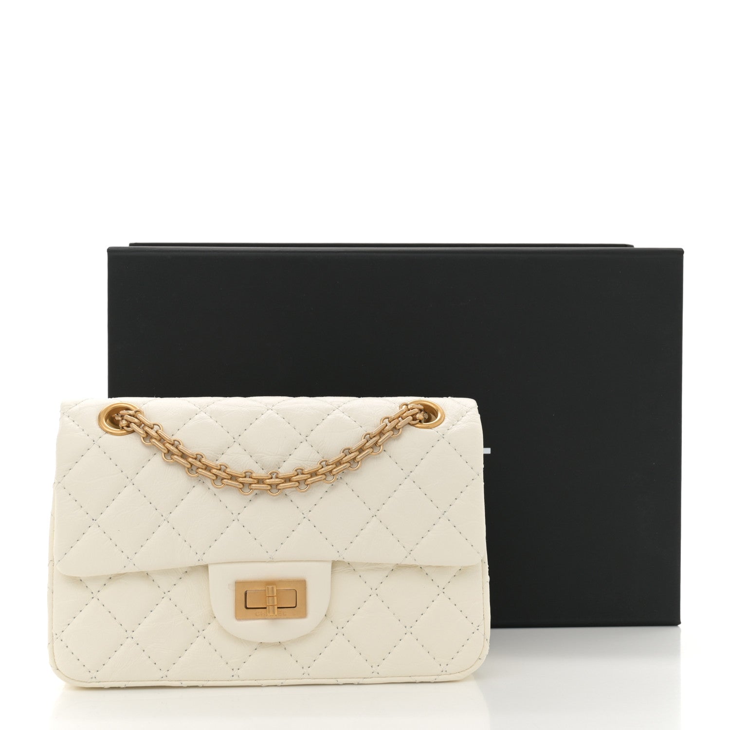 Chanel Aged Calfskin Quilted 2.55 Reissue Mini Flap White 11 of 11