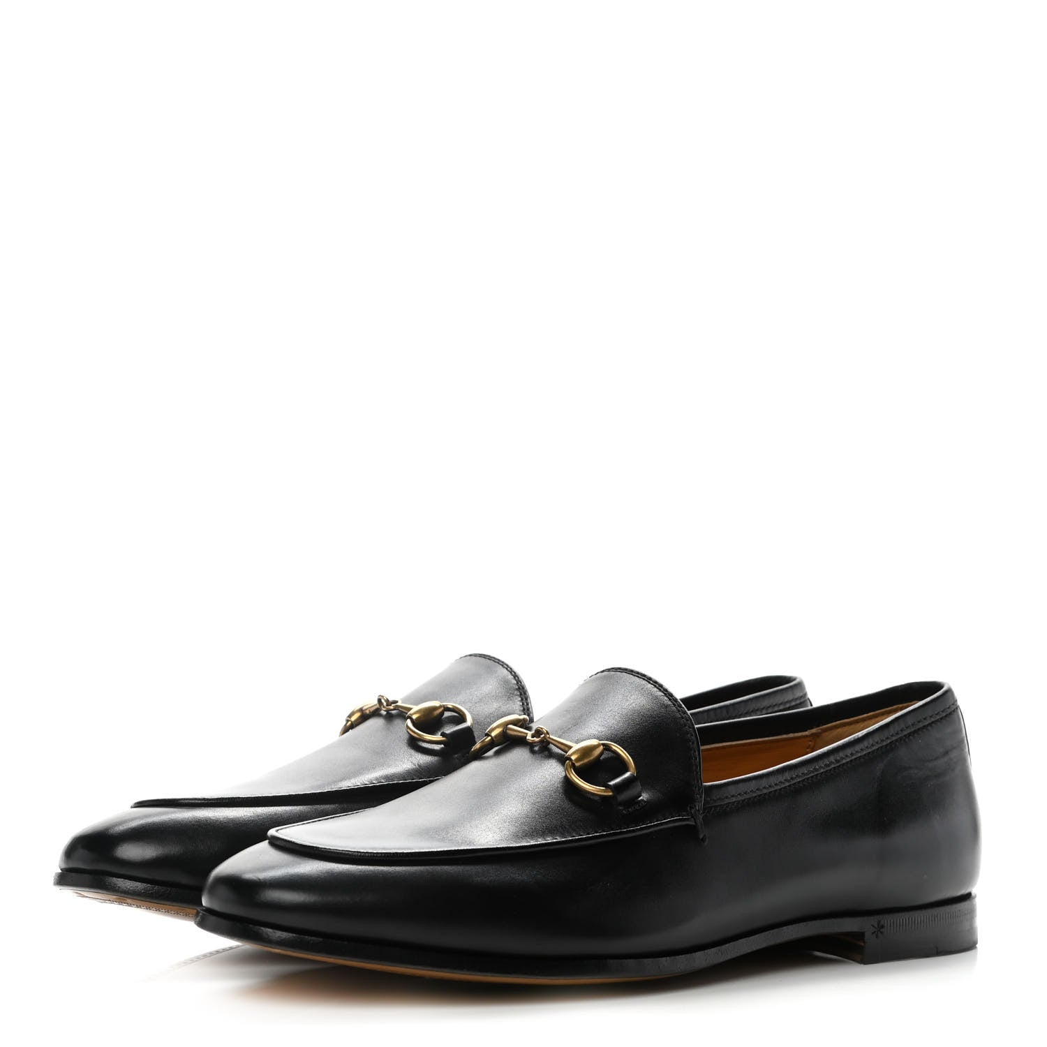 Gucci Calfskin Womens Jordaan Loafers 37 Black 3 of 8