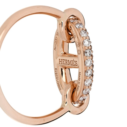 Hermes 18K Rose Gold Diamond Farandole Ring 50 5.25 4 of 5