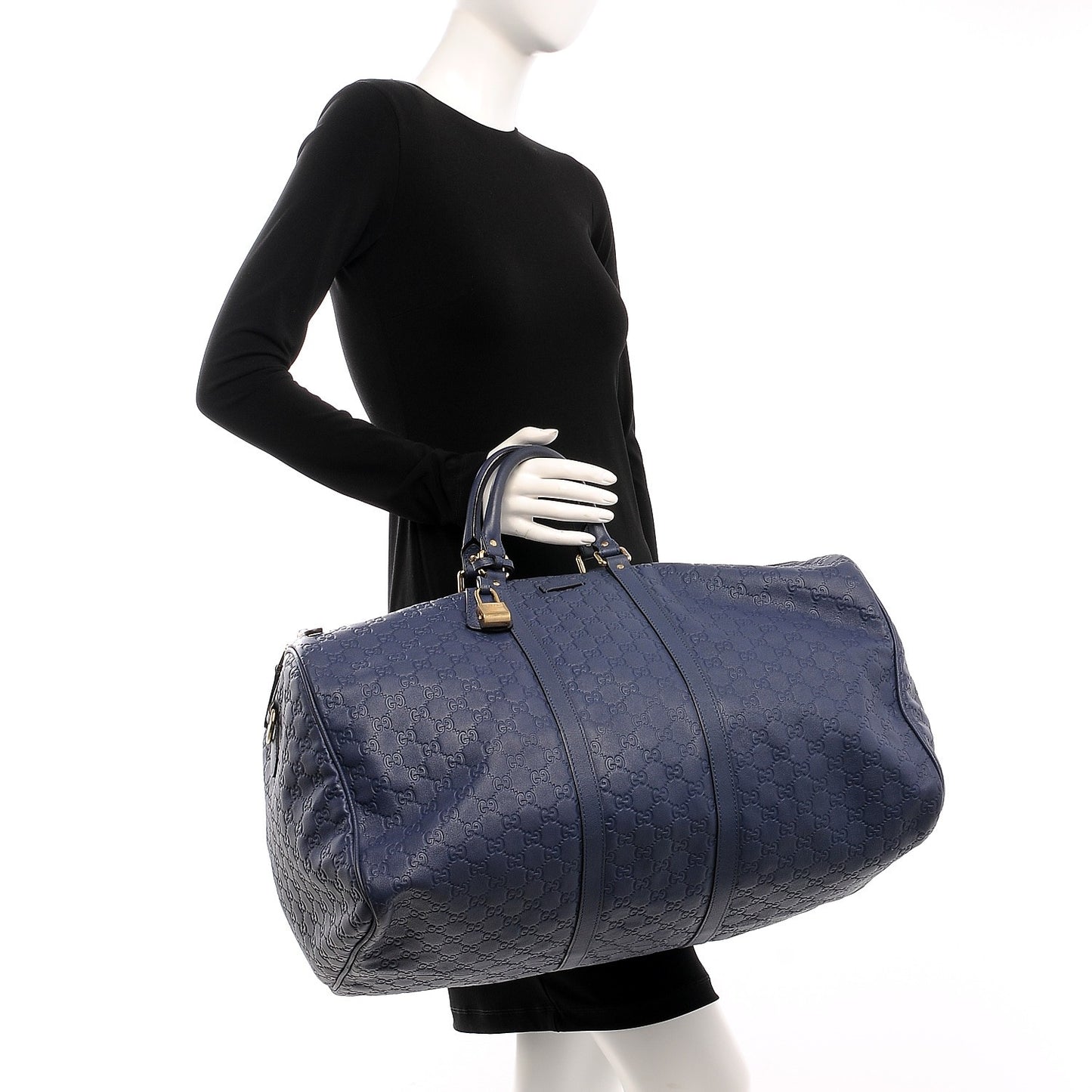 Guccissima Large Carry On Duffle Blue