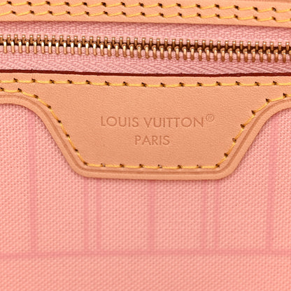 Louis Vuitton Damier Azur Neo Neverfull MM Rose Ballerine 7 of 10