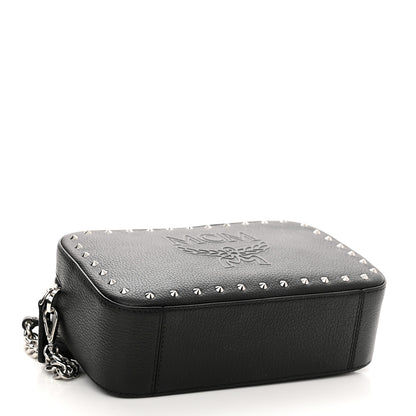 MCM Calfskin Chanswell Studded Camera Bag Black 4 of 10