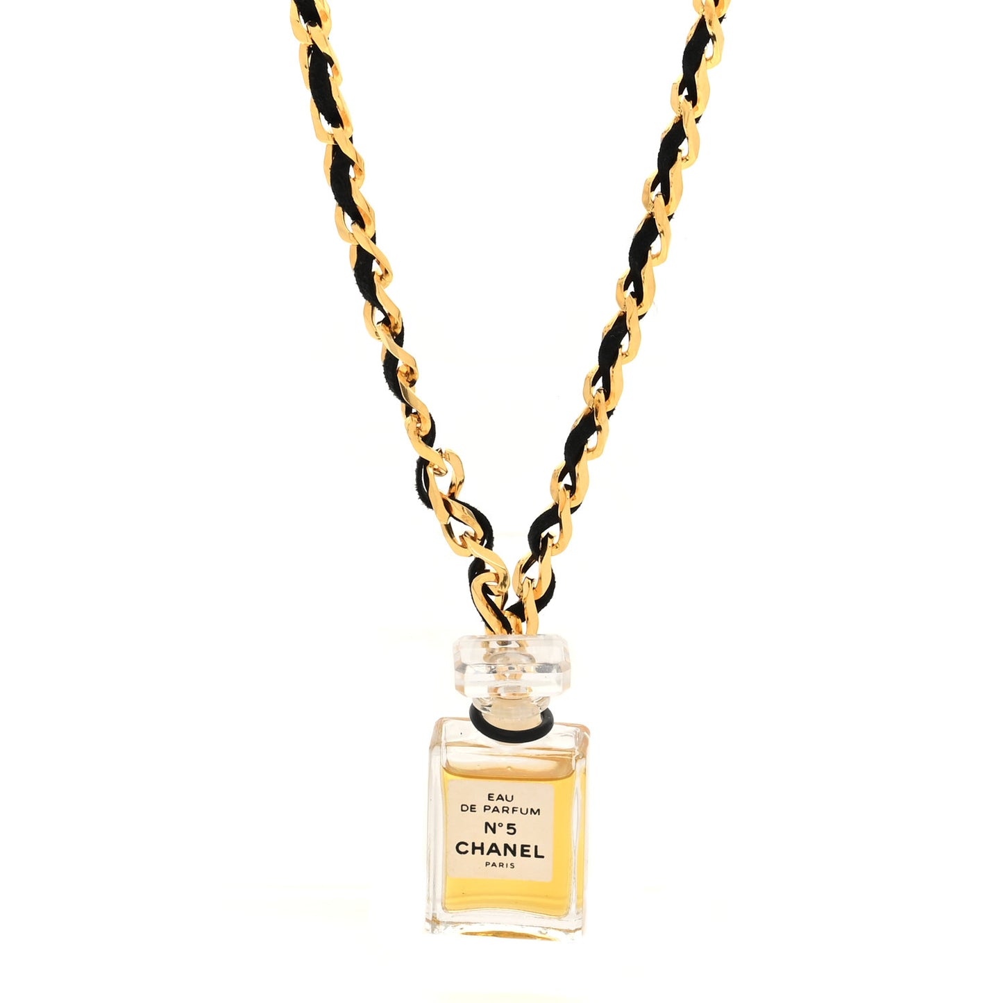 N°5 Perfume Bottle CC Necklace Gold