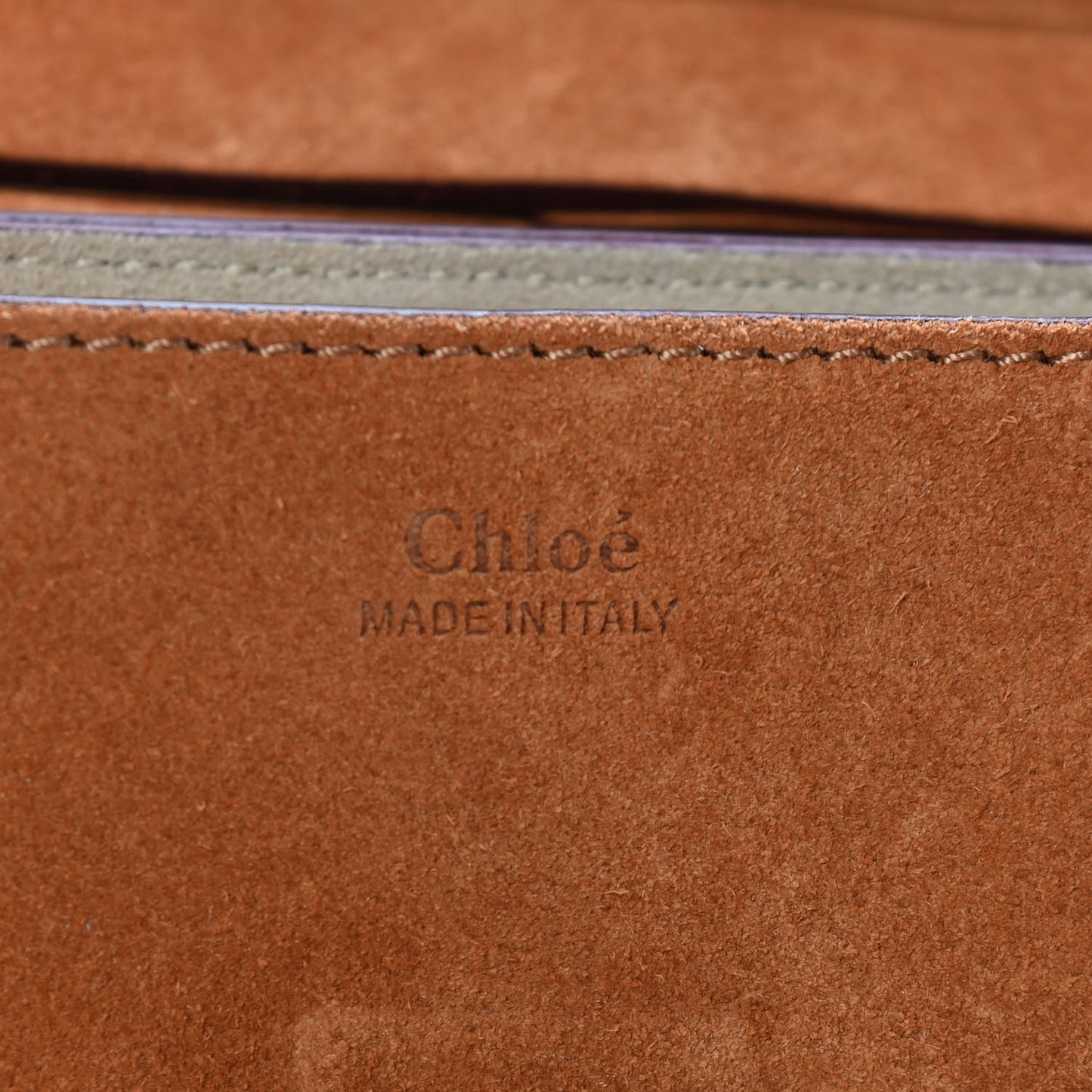 Suede Smooth Calfskin Mini Drew Shoulder Bag Caramel