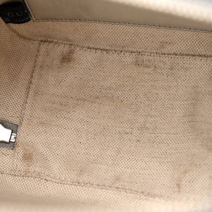 Gucci Metallic Sakai Be Green Calfskin Diagonal Stitched Blondie Top Handle Bag Silver 8 of 14