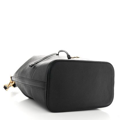 Salvatore Ferragamo Grained Calfskin Gancino Bucket Bag Black 4 of 9