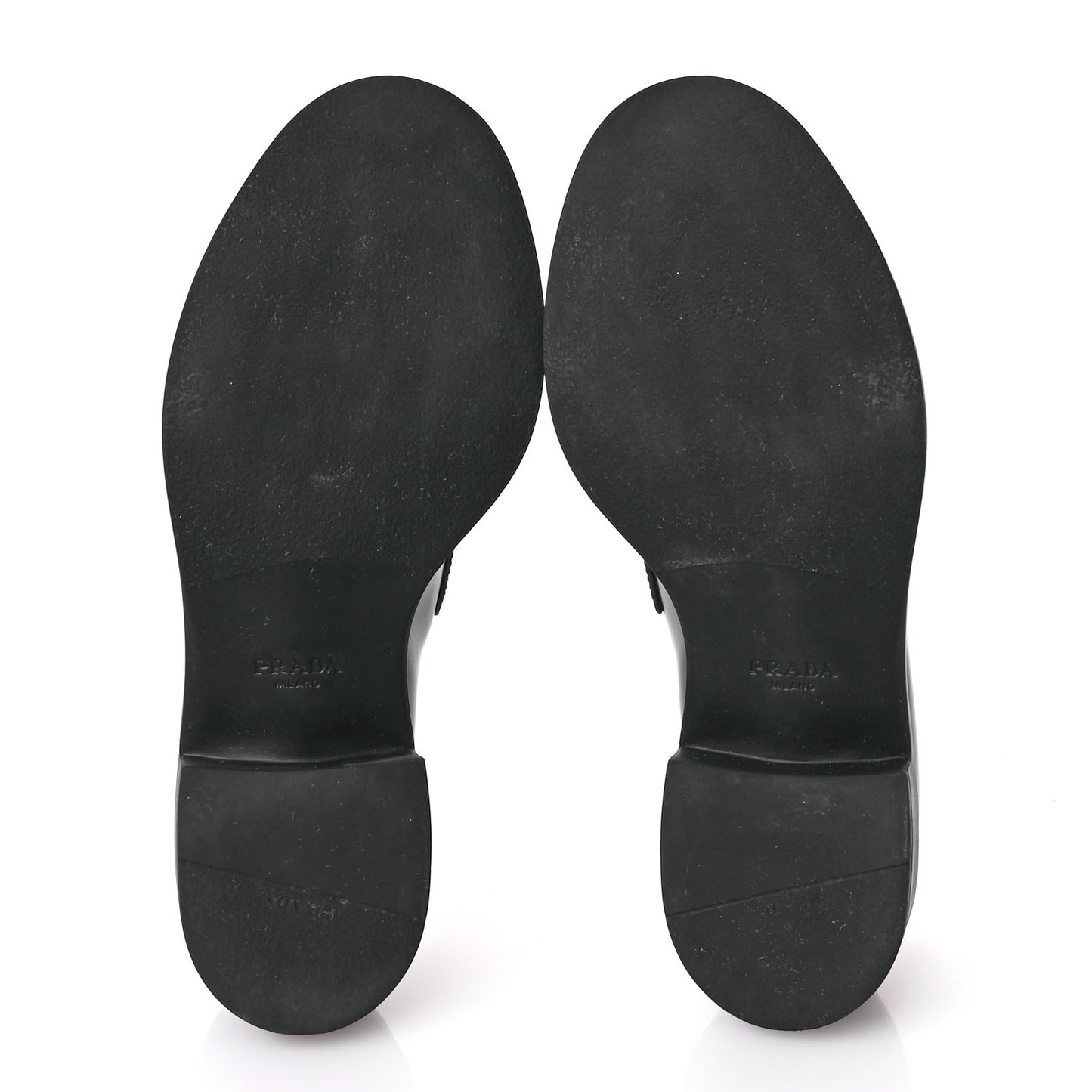 Spazzolato Metal Triangle Logo 50mm Loafers 36.5 Black