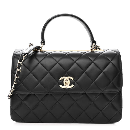 Chanel Lambskin Quilted Medium Trendy CC Flap Dual Handle Bag Black 1 of 13