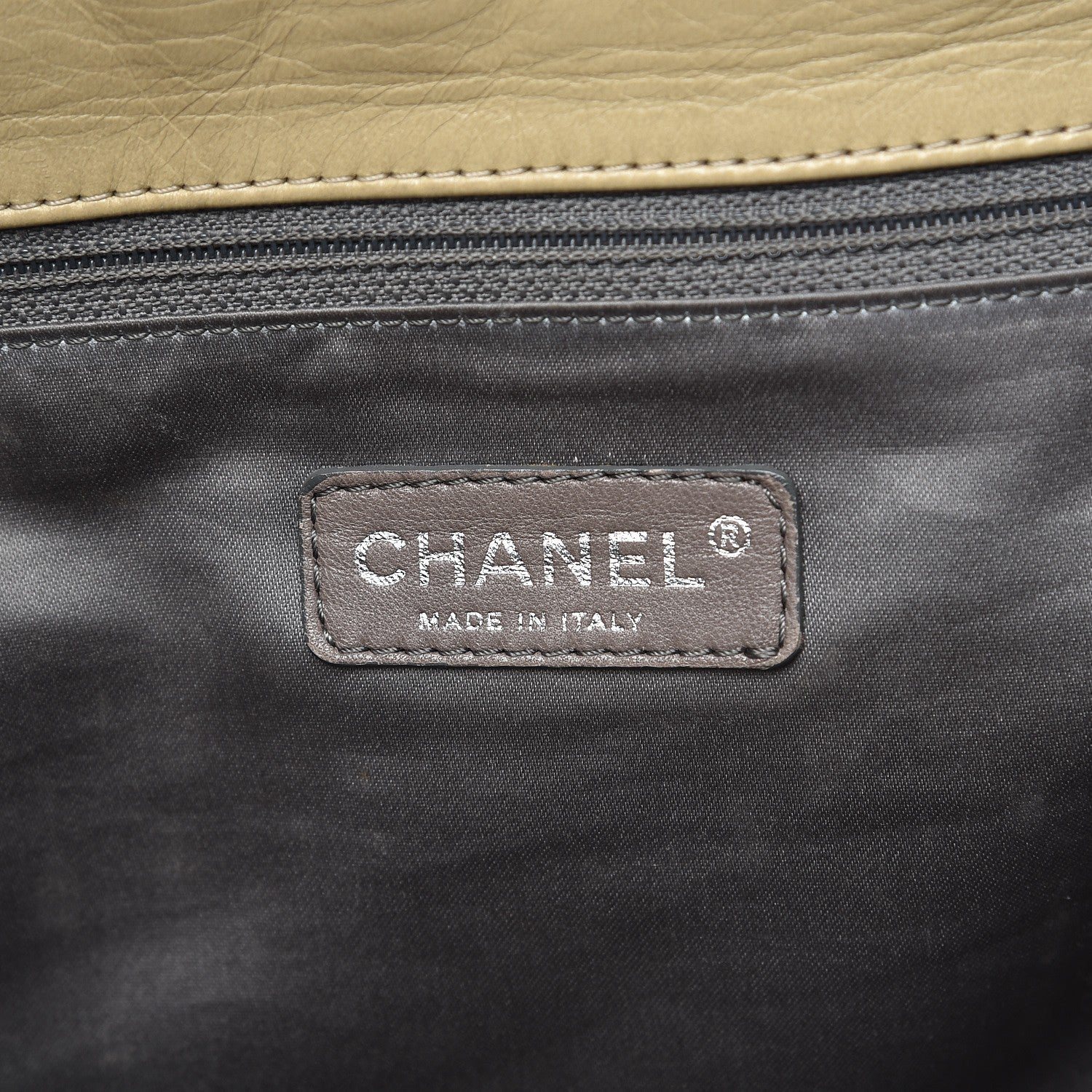 Chanel Lambskin Quilted Large East West Accordion Flap Beige 6 of 14