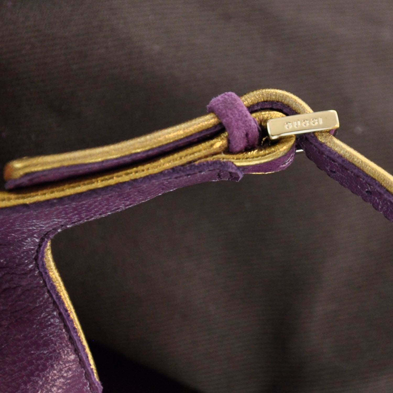 Gucci Suede Huston Platform Sandals 11 Grape 8 of 8