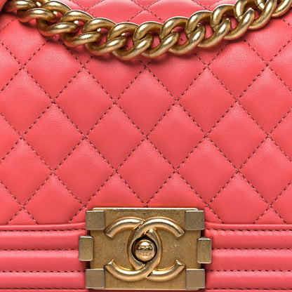 Chanel Calfskin Quilted Small Boy Flap Dark Pink 7 of 12