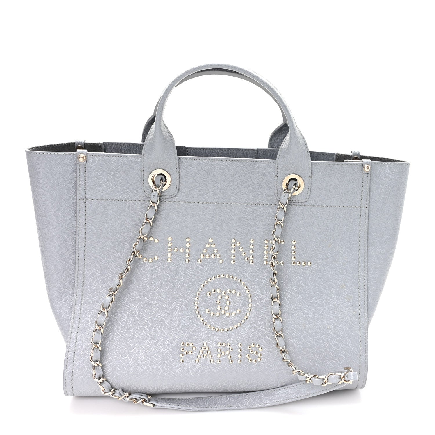 Chanel Caviar Studded Small Deauville Tote Grey 1 of 10