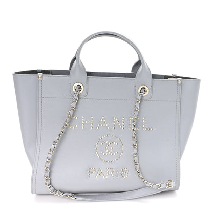 Chanel Caviar Studded Small Deauville Tote Grey 1 of 10