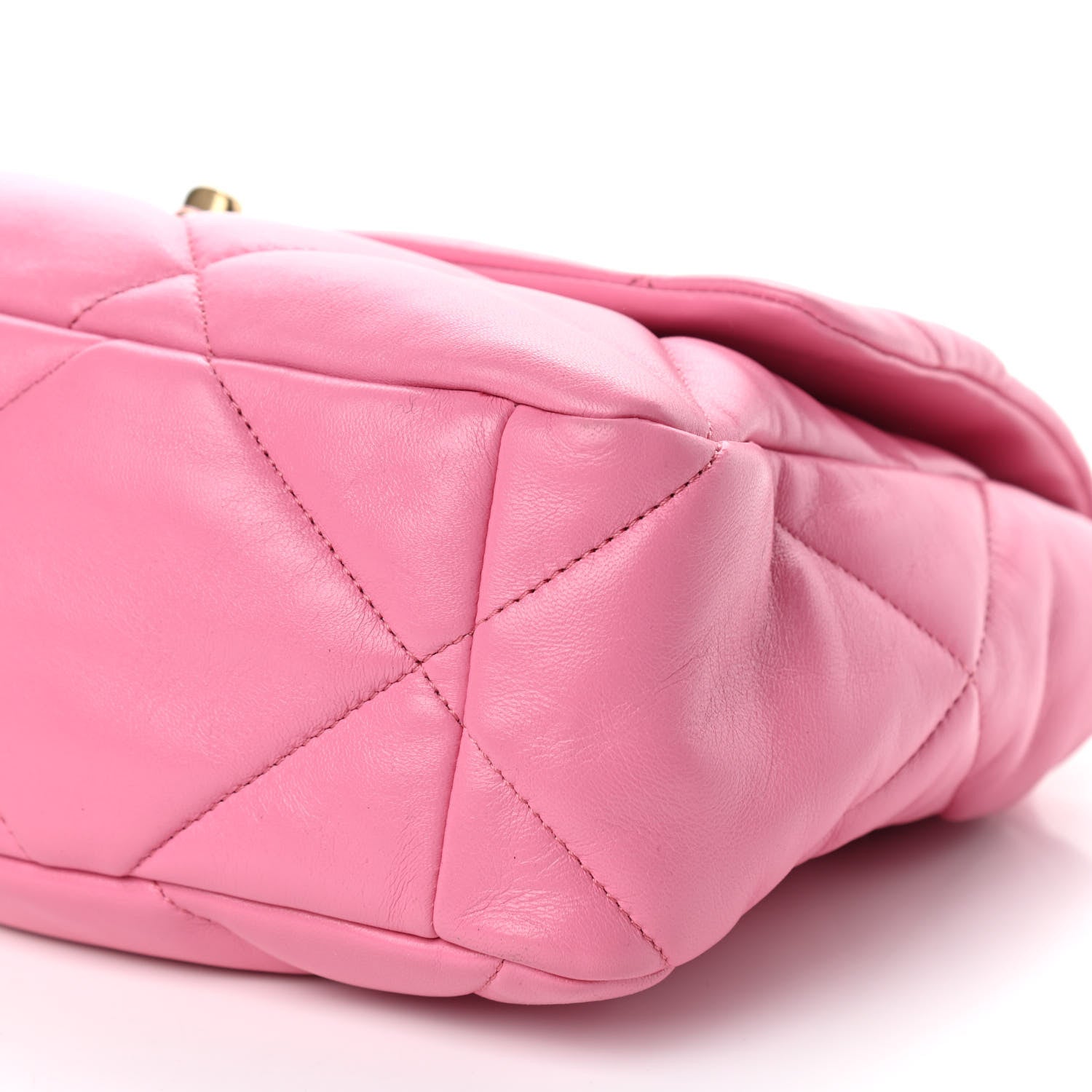 Chanel Lambskin Quilted Large Chanel 19 Flap Pink 9 of 10