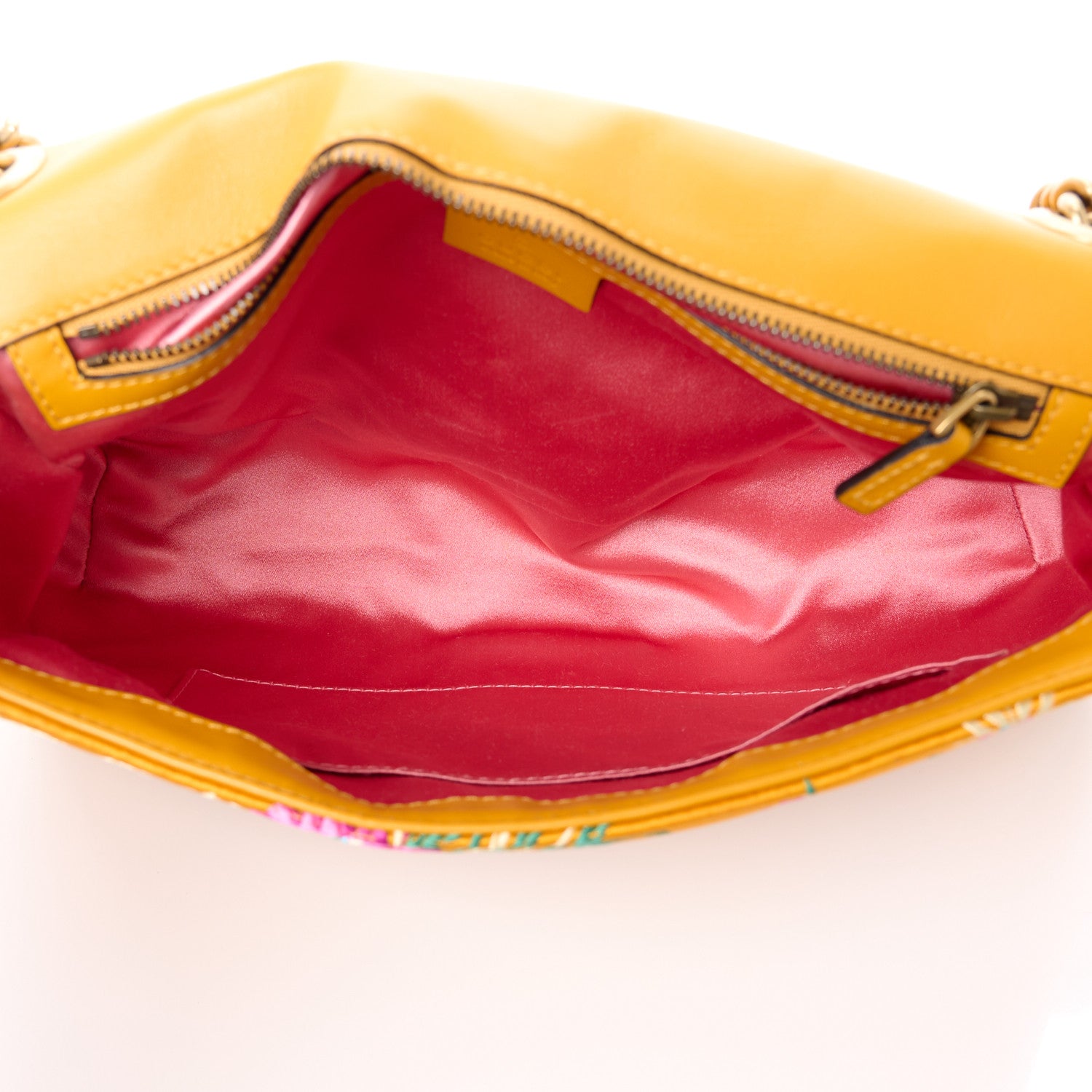 Gucci Jacquard Matelasse Floral Medium GG Marmont Shoulder Bag Yellow 5 of 12