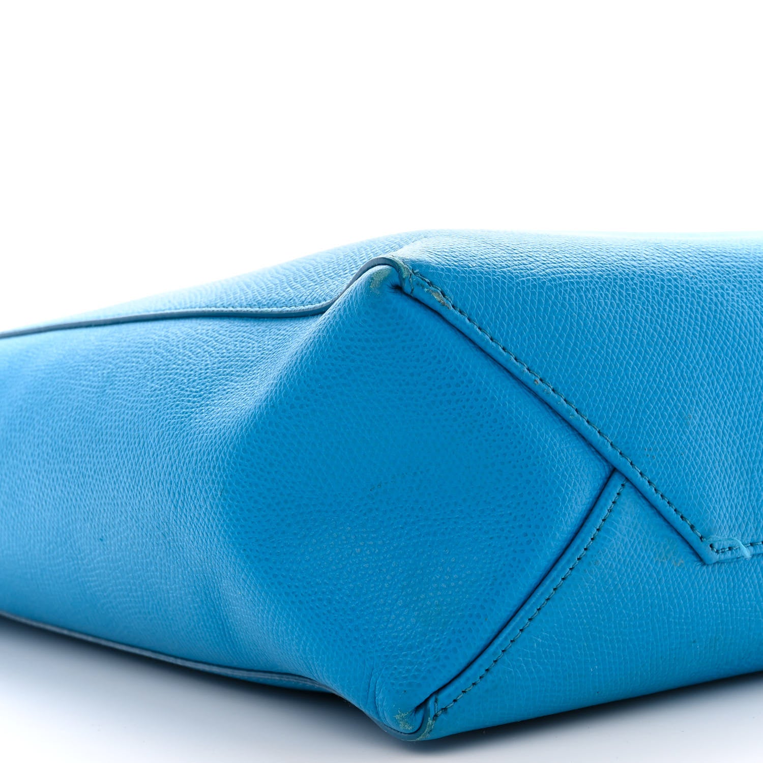 Celine Grained Calfskin Small Vertical Cabas Turquoise 9 of 11