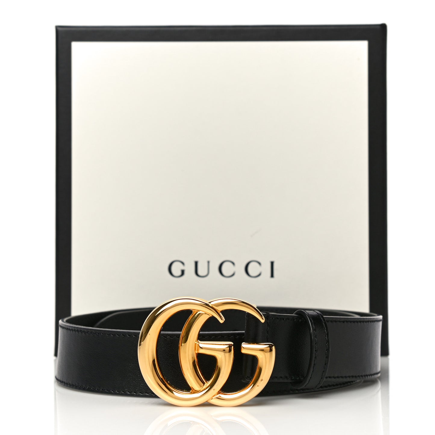 Plutone Calfskin Double G 30mm Belt 70 28 Black