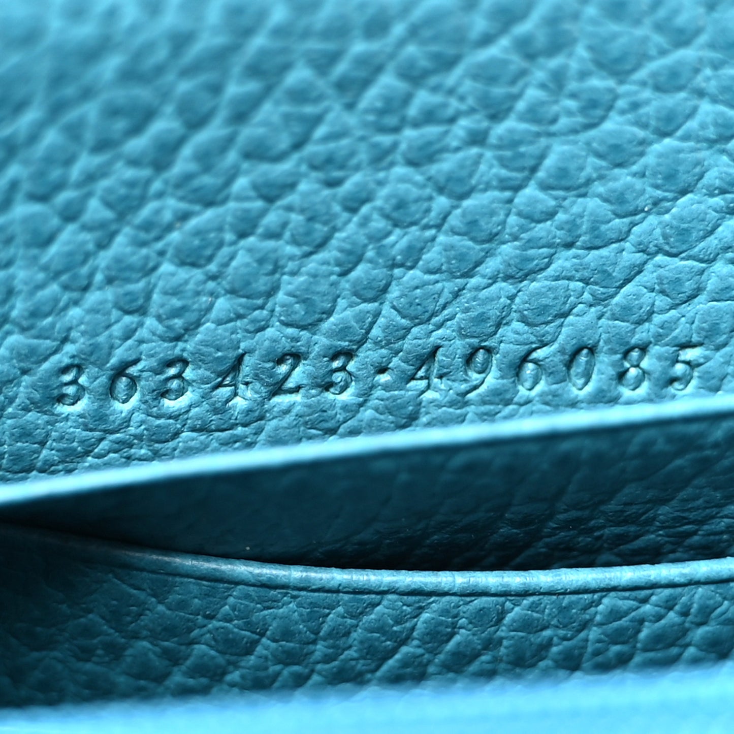 Monogram Dollar Calfskin Zip Around Wallet Beige Ebony Mineral Blue