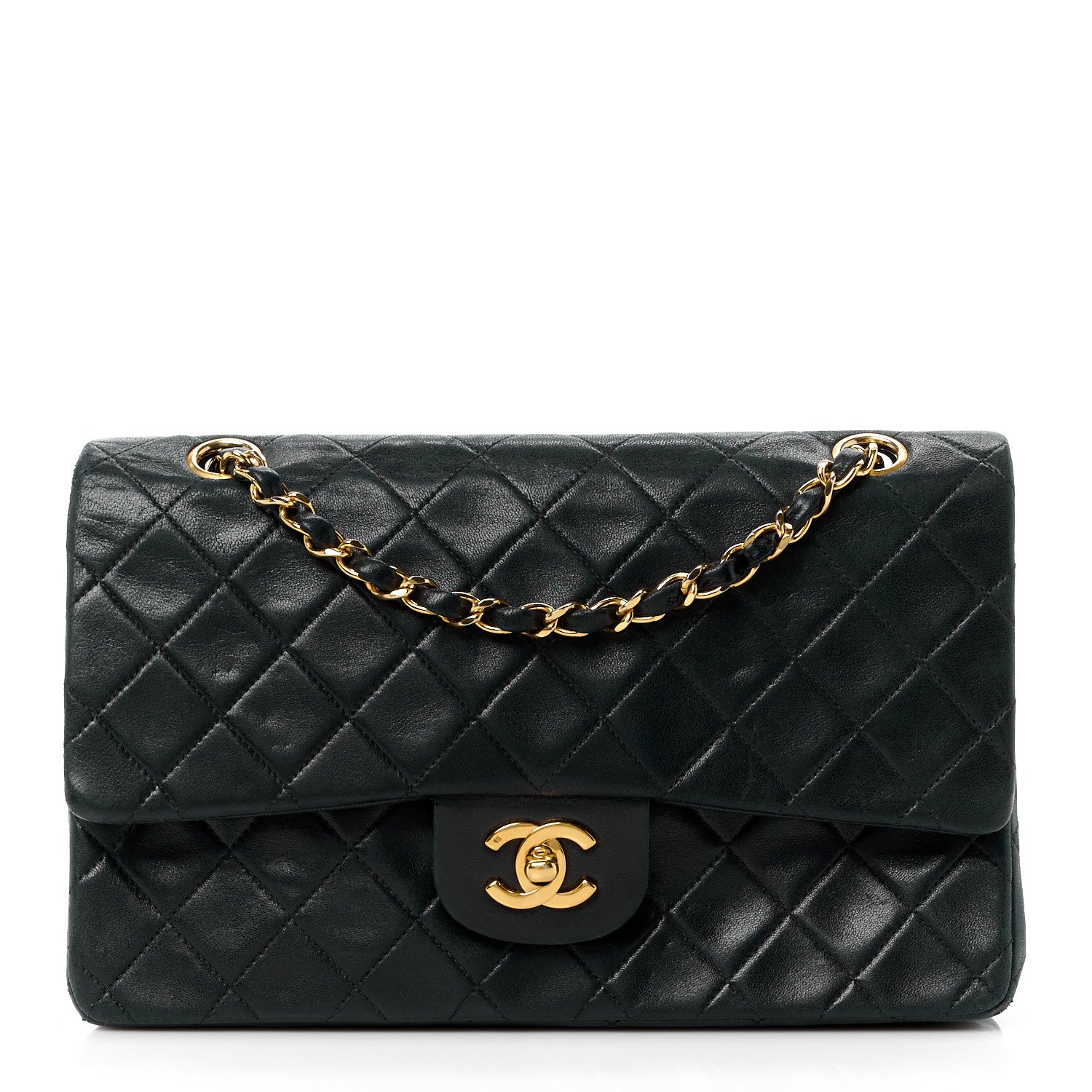 Chanel Lambskin Quilted Medium Double Flap Black 1 of 16