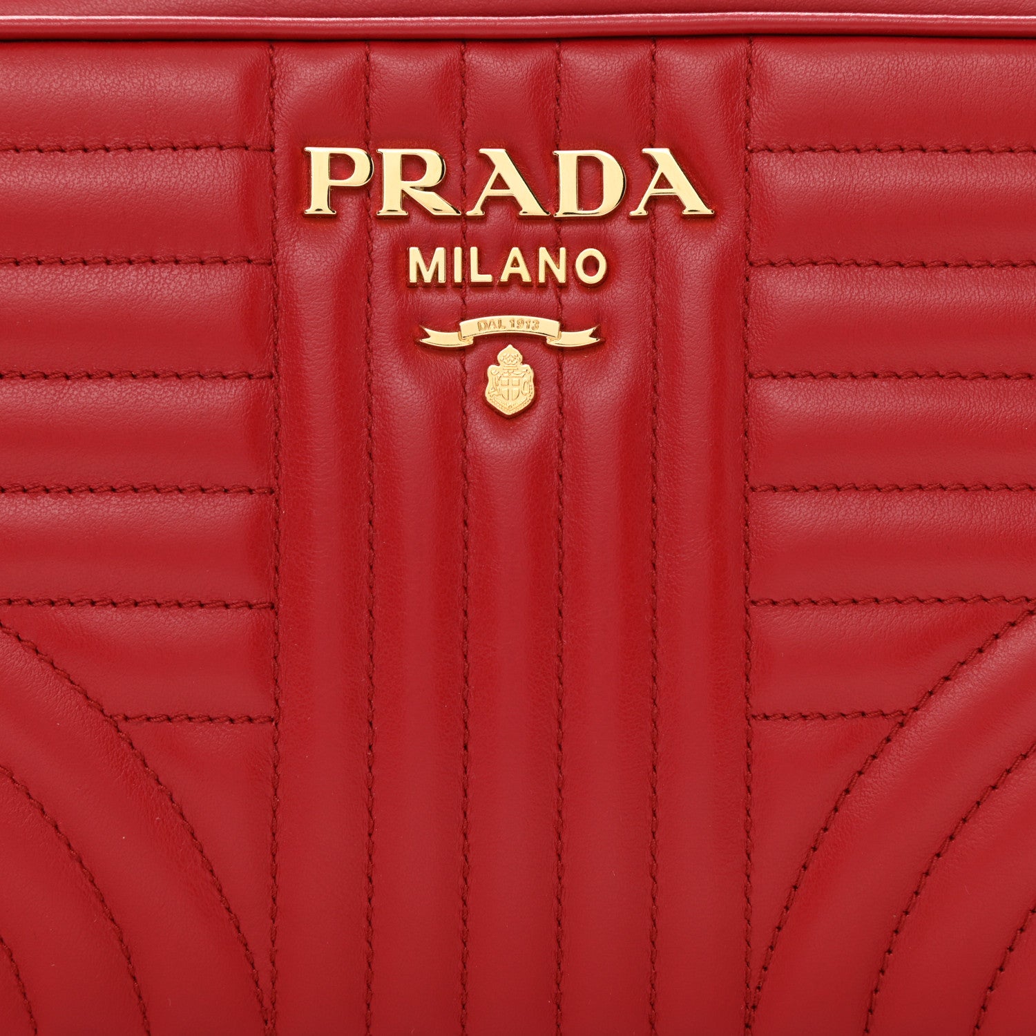 Prada Soft Calfskin Diagramme Camera Bag Rosso 8 of 9