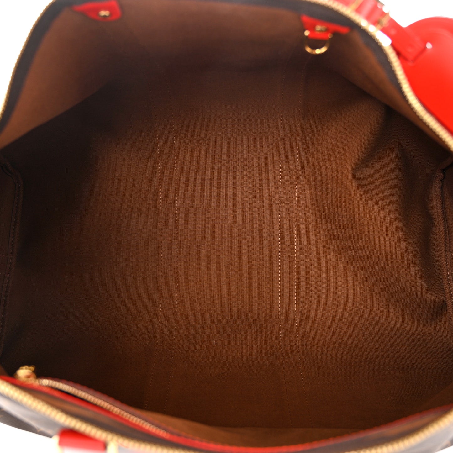 Calfskin Monogram Keepall Bandouliere 50 Coquelicot