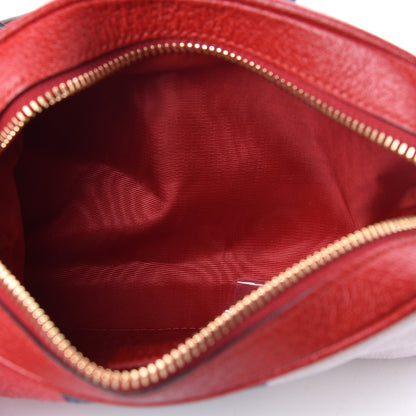 Gucci Canvas Sylvie Stripe Mini Ophidia Camera Bag Mystic White Hibiscus Red Maritime 7 of 10