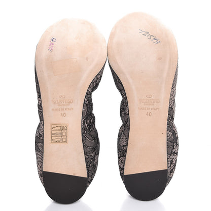 Valentino Garavani Lace Ballerina Flats 40 Black 7 of 11