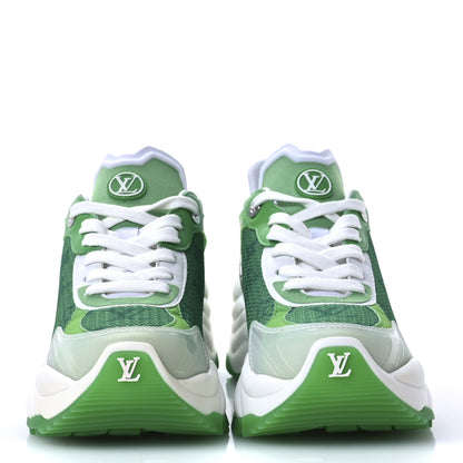 Louis Vuitton Monogram Calfskin Run 55 Sneakers 36 White Green 3 of 8
