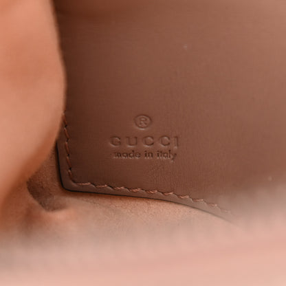 Gucci Calfskin Matelasse Mini GG Marmont Chain Bag Porcelain Rose 6 of 12