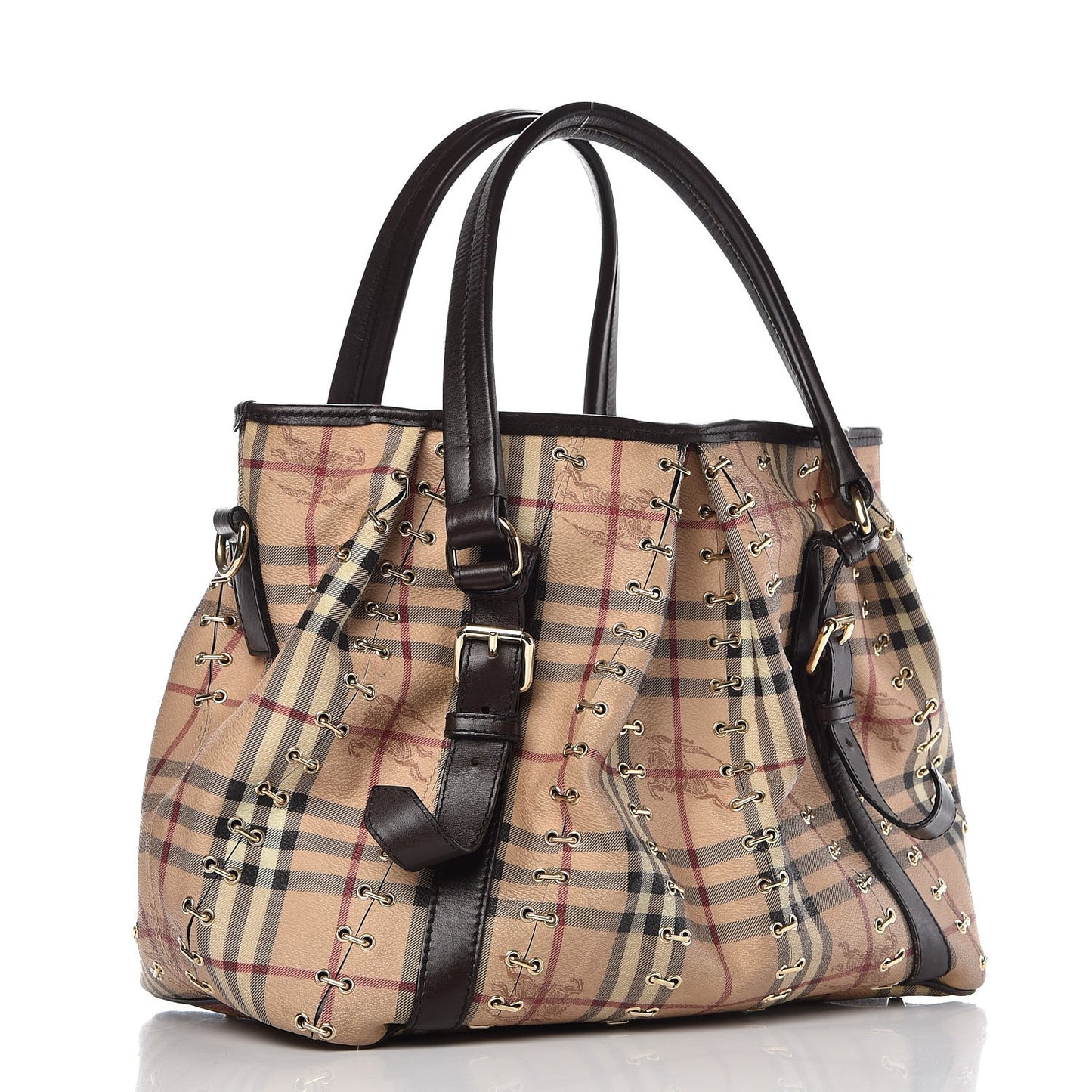 Haymarket Check Metal Stitch Lowry Dark Brown