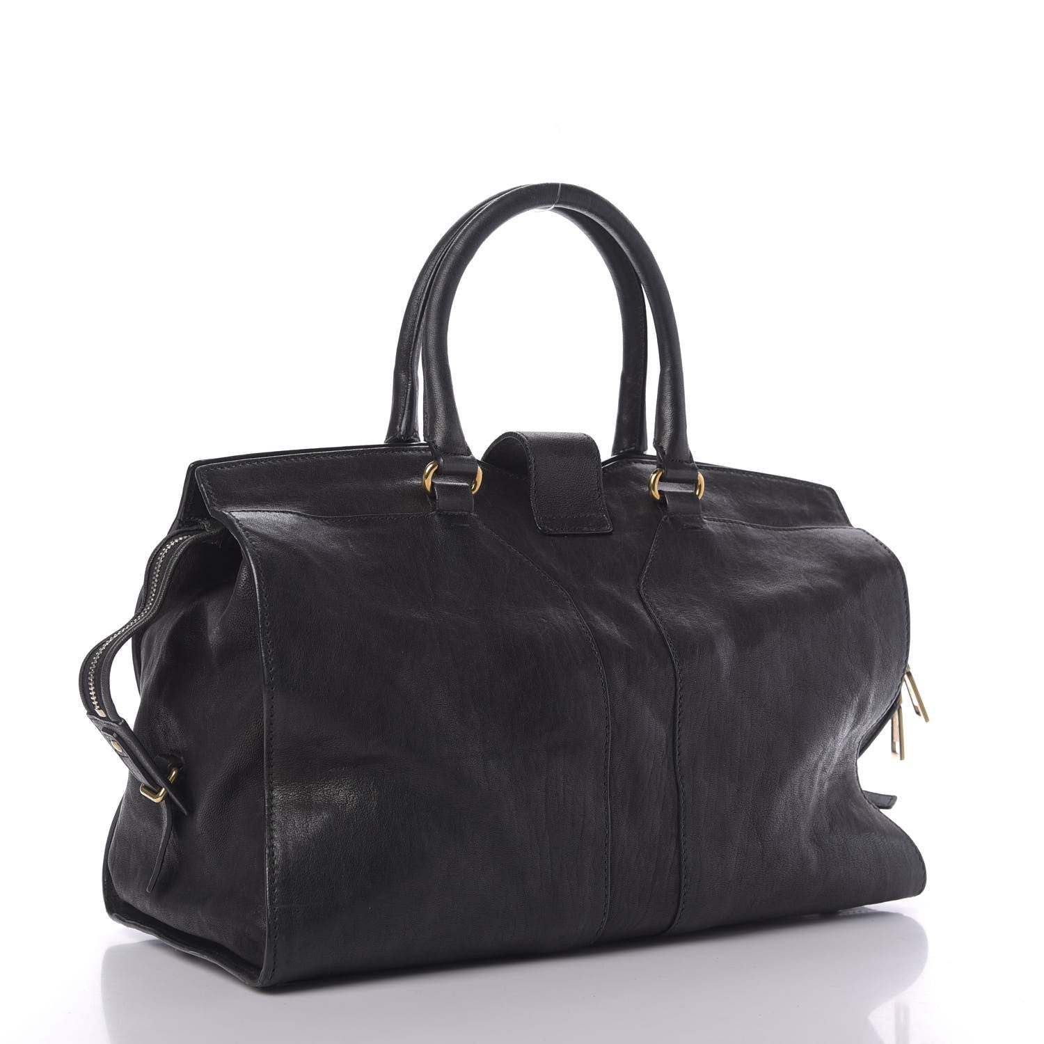 Saint Laurent Sheepskin Medium Cabas ChYc Black 3 of 9