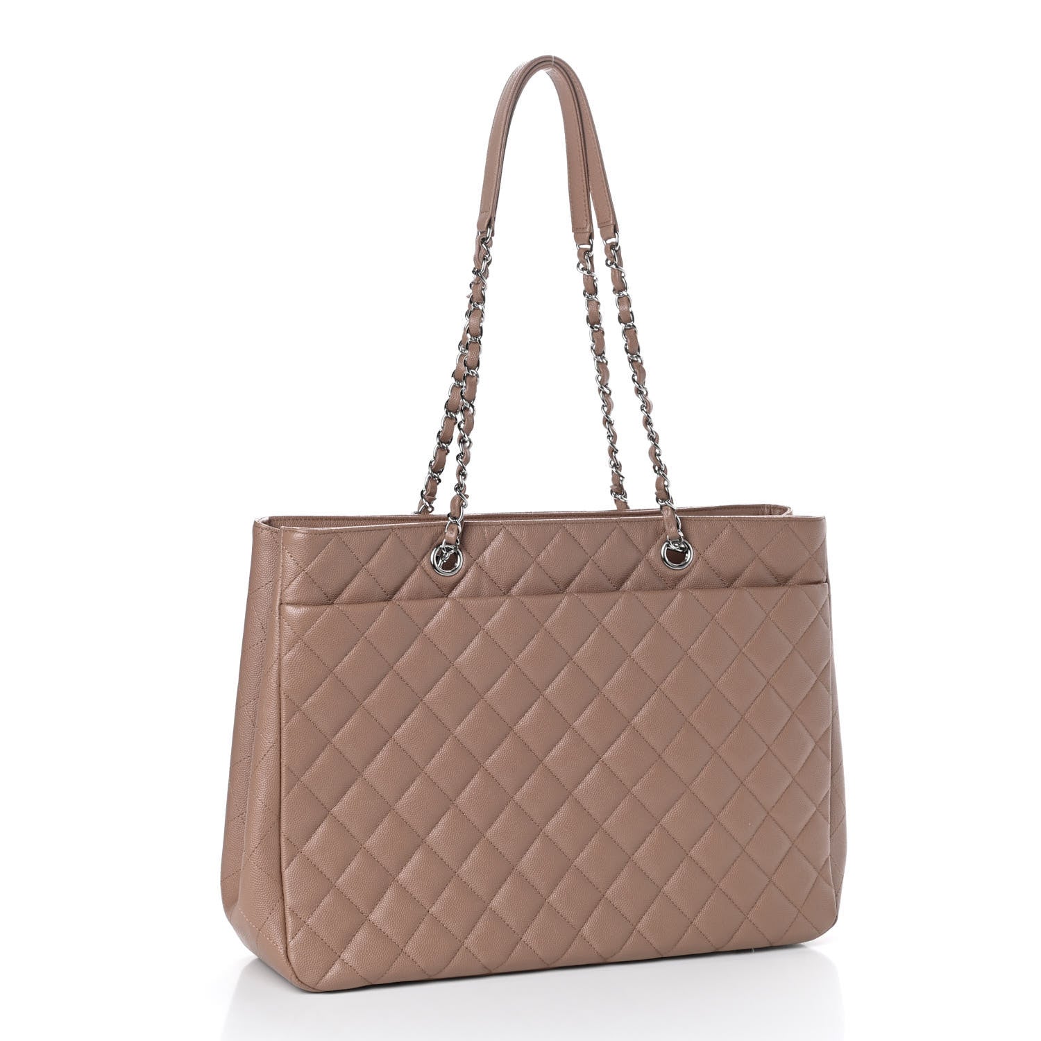 Chanel Caviar Quilted Large Shopping Tote Dark Beige 3 of 10