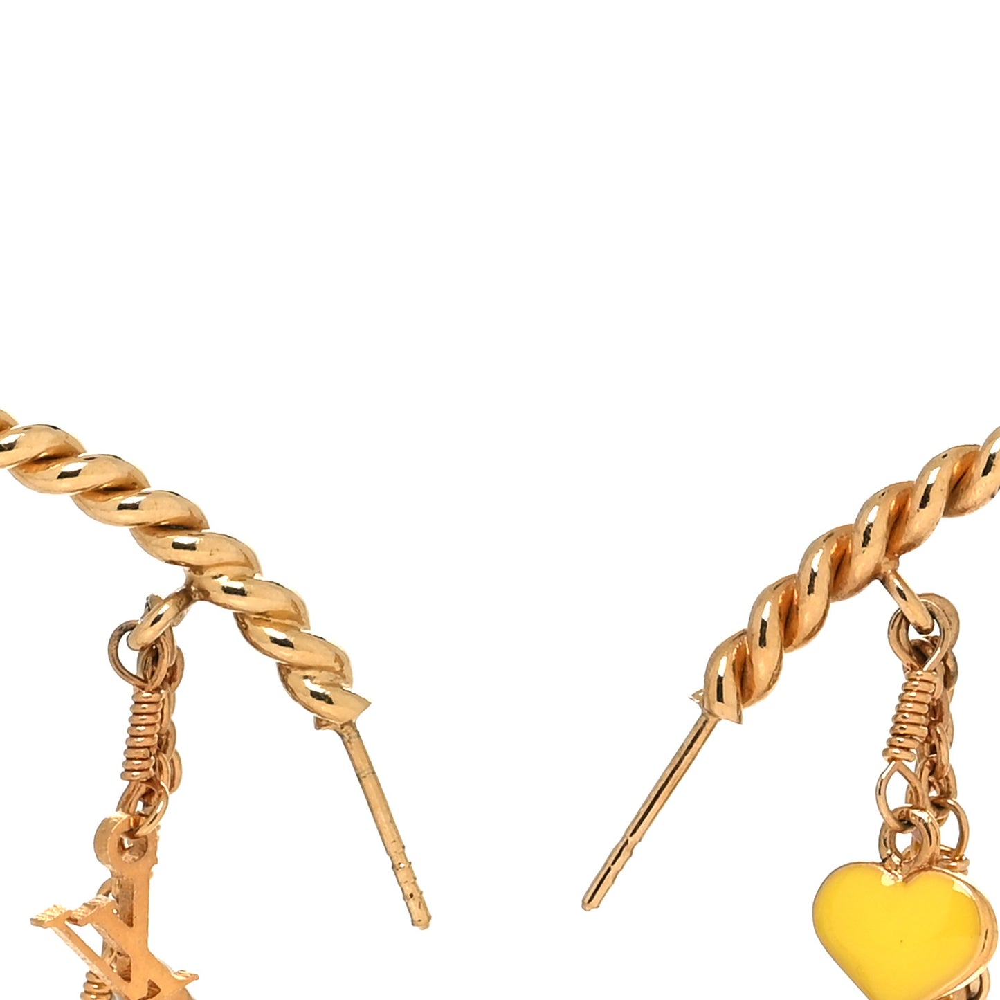 Sweet Monogram Creole Hoop Earrings Gold