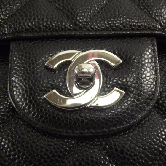 Caviar Jumbo Flap Black
