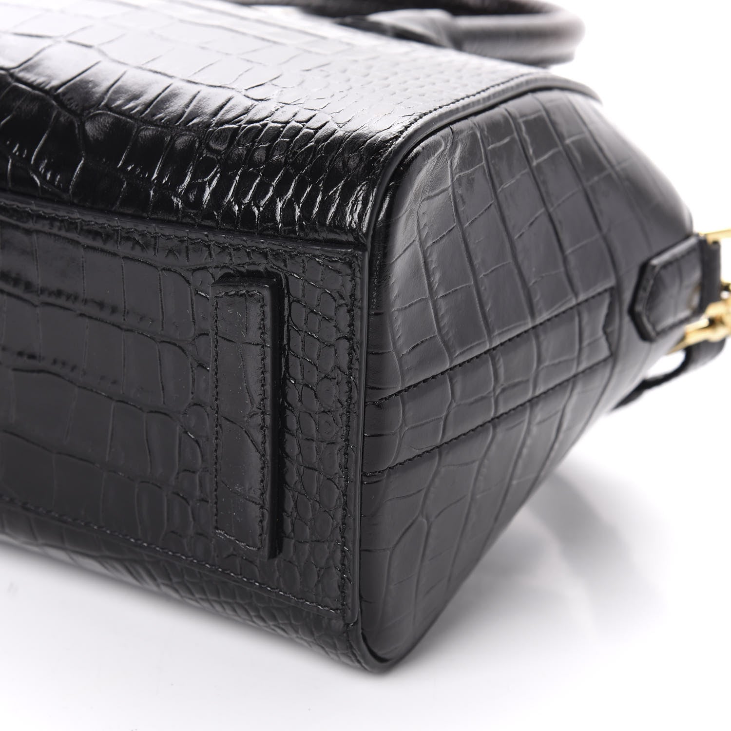 Givenchy Calfskin Crocodile Embossed Mini Antigona Black 7 of 10