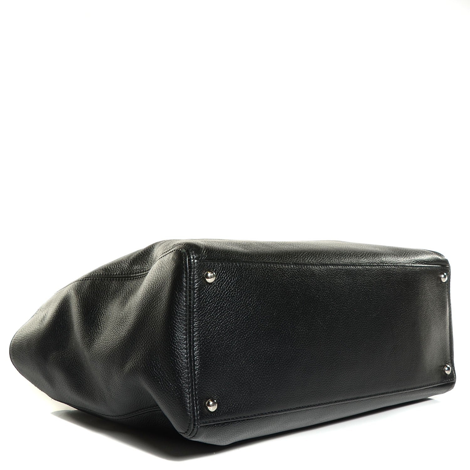 Chanel Calfskin Cerf Executive Shopper Tote Black 4 of 8