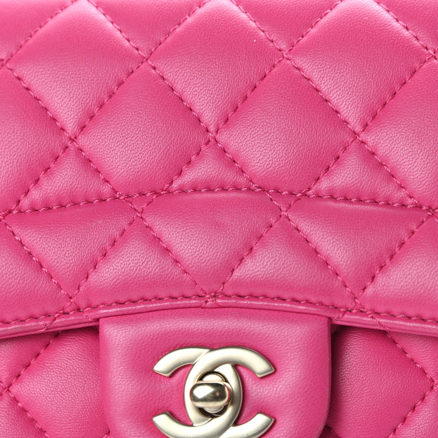 Lambskin Quilted Mini Mademoiselle Chic Flap Pink