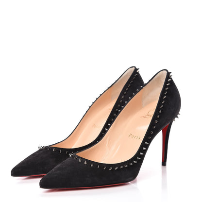 Christian Louboutin Veau Velours Anjalina 85 Pumps 37 Black 3 of 9
