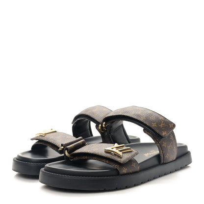 Louis Vuitton Monogram LV Flat Sandals 41 3 of 9