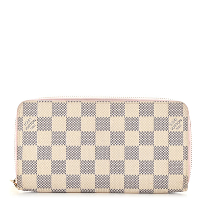 Louis Vuitton Damier Azur Zippy Wallet Rose Ballerine 1 of 9