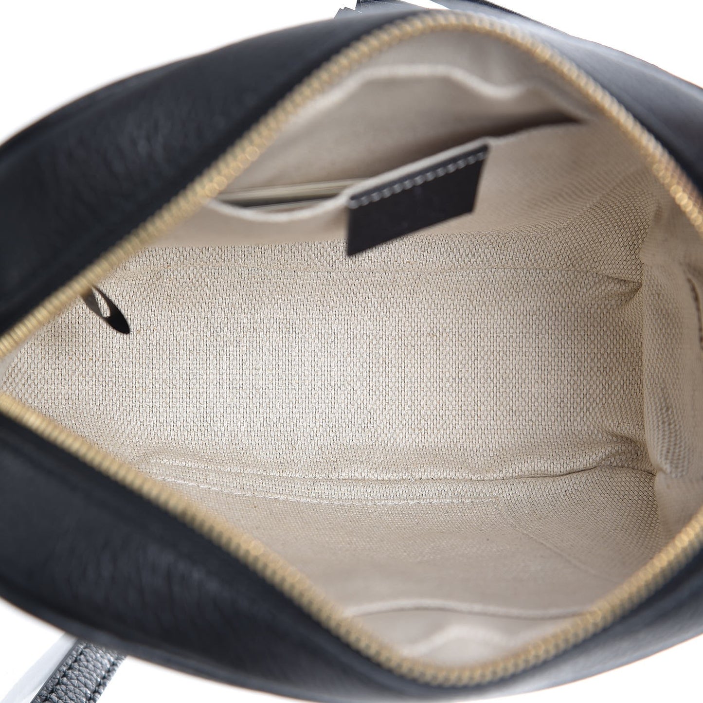 Pebbled Calfskin Small Soho Disco Bag Black