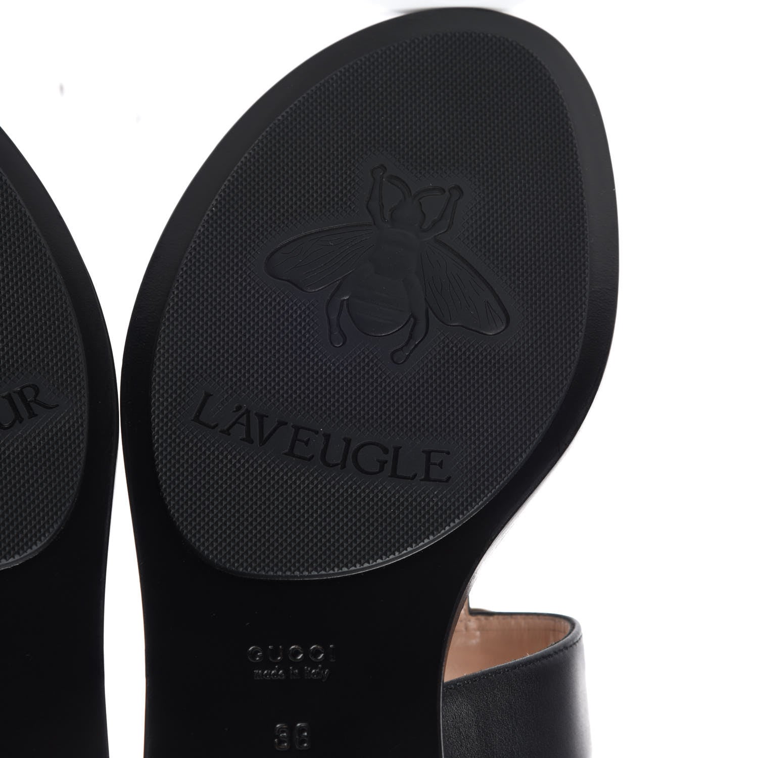 Gucci Calfskin Double G Thong Sandals 38 Black 7 of 9