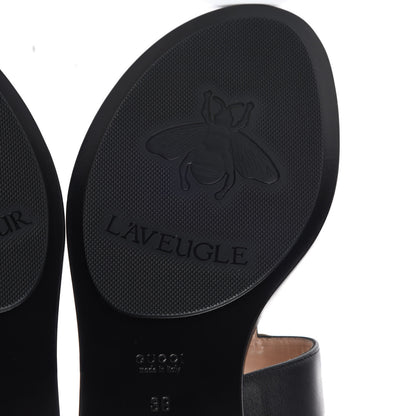 Gucci Calfskin Double G Thong Sandals 38 Black 7 of 9