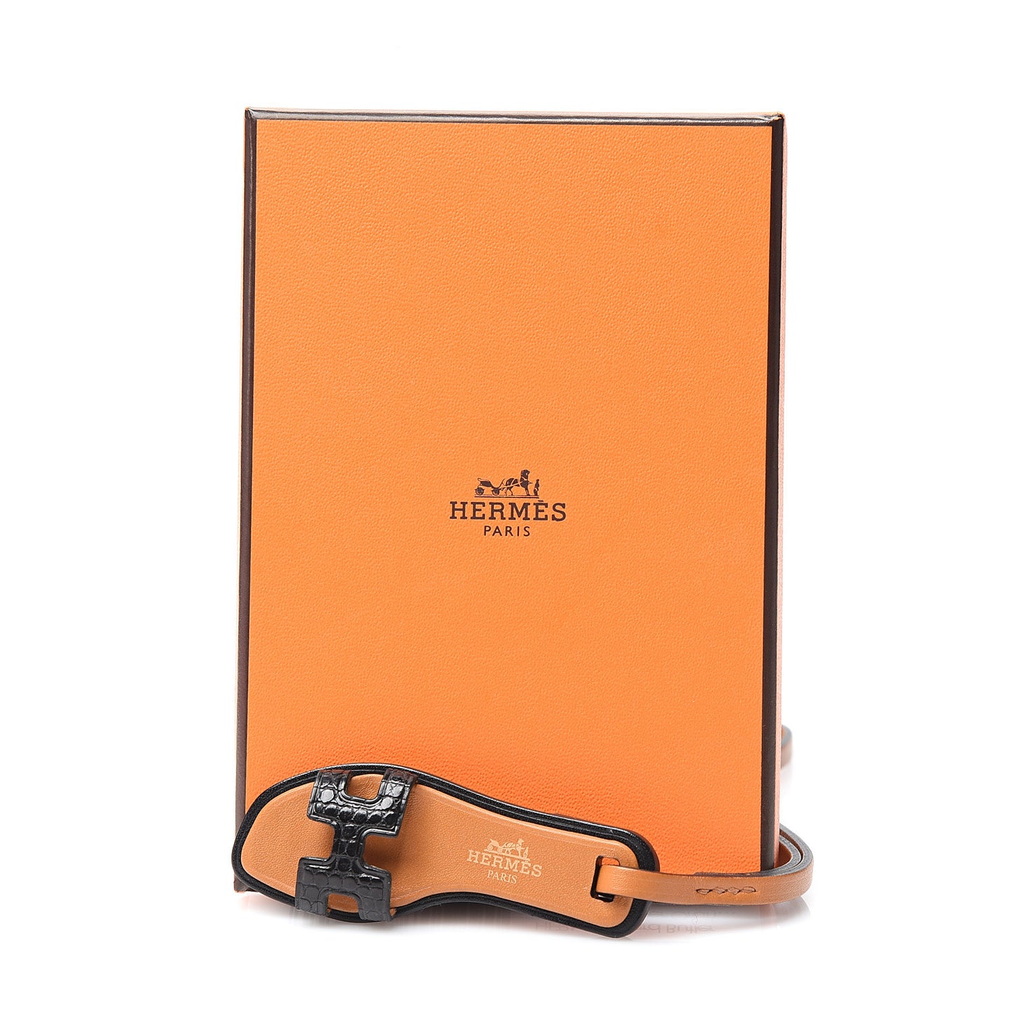 Lizard Butler Calfskin Hunter Oran Nano Bag Charm Black