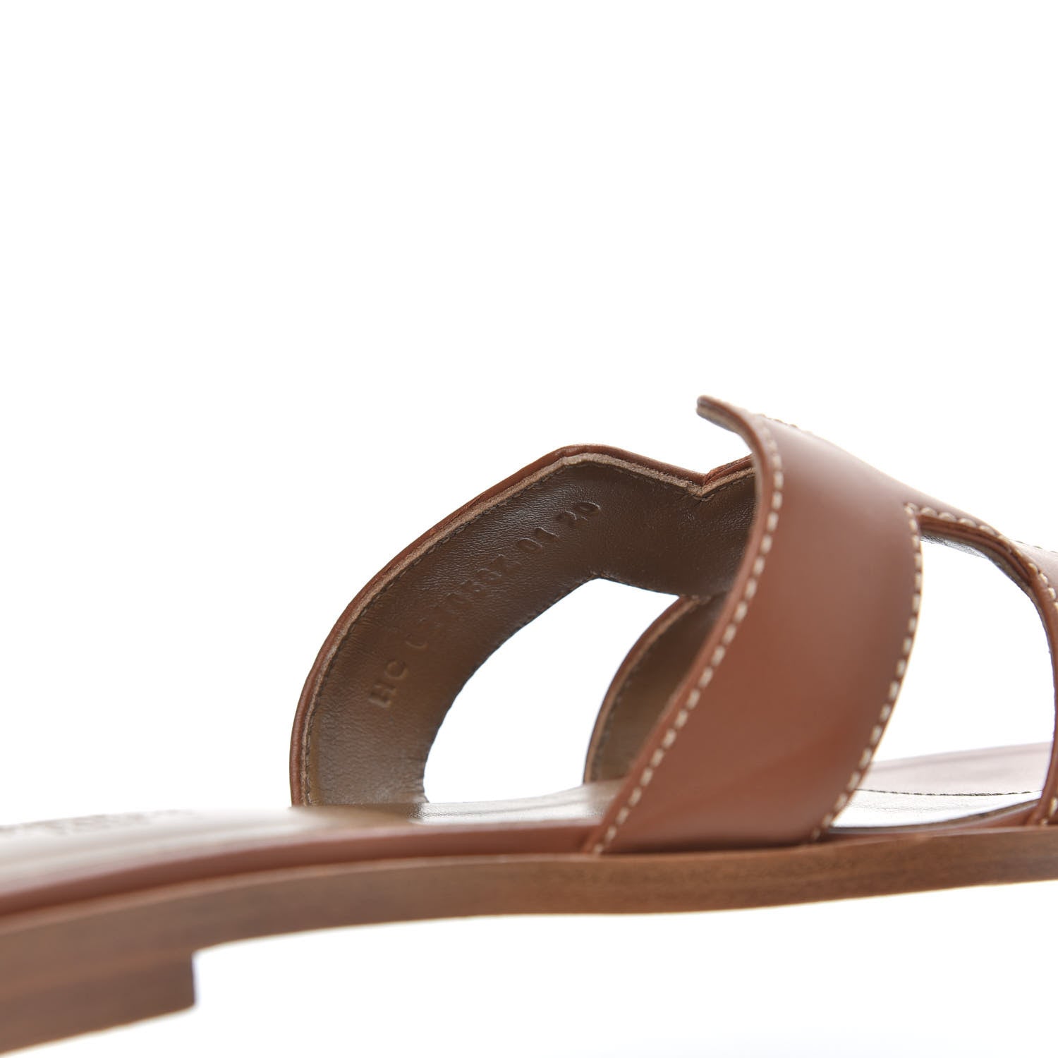 Hermes Box Calfskin Oran Sandals 36.5 Gold 9 of 10