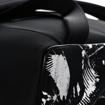 Saint Laurent Canvas Palm Tree City Backpack Black White 11 of 13